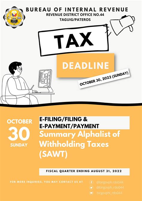 bir taguig branch|Tax Reminder .